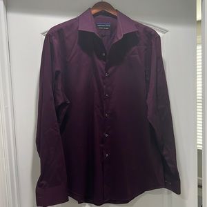 Designer quality men’s fitted button down dress shirt